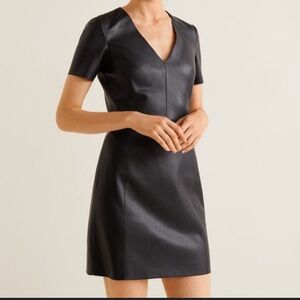 Mango Faux Leather Dress